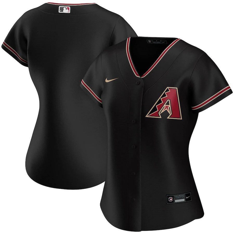 Womens Arizona Diamondbacks Nike Black Alternate Replica Team MLB Jerseys